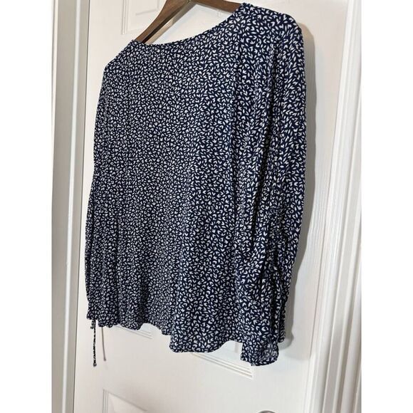 Mason & Belle Blue and White Floral Blouse Boho Cottagecore Plus 2x - Picture 5 of 7